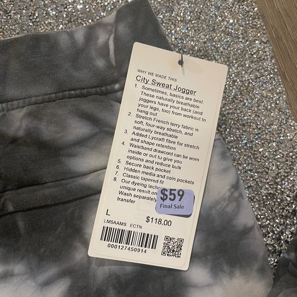 NWT LULULEMON City Sweat Jogger French Terry L - Picture 3 of 3